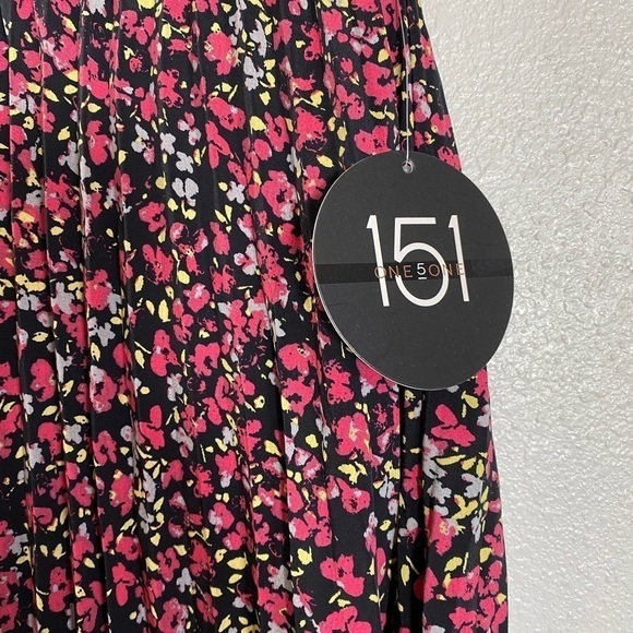 NWT One 5 One floral midi pleated skirt size S - Picture 3 of 8